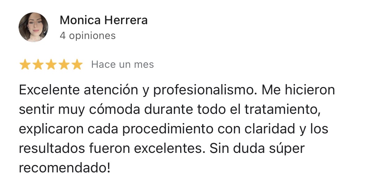 Testimonio de paciente por WhatsApp